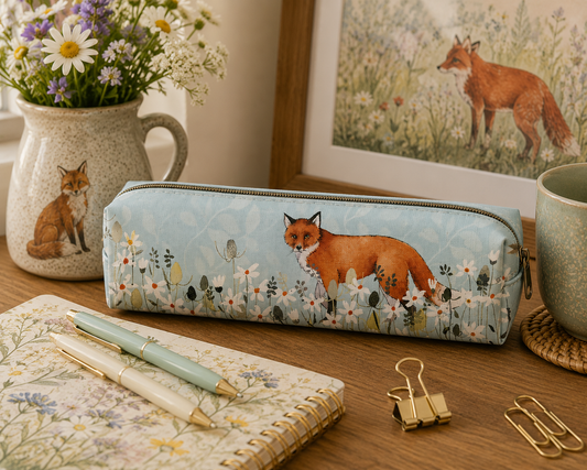 Pencil Case – Foxy Tales Woodland Fox Design Zip Pouch