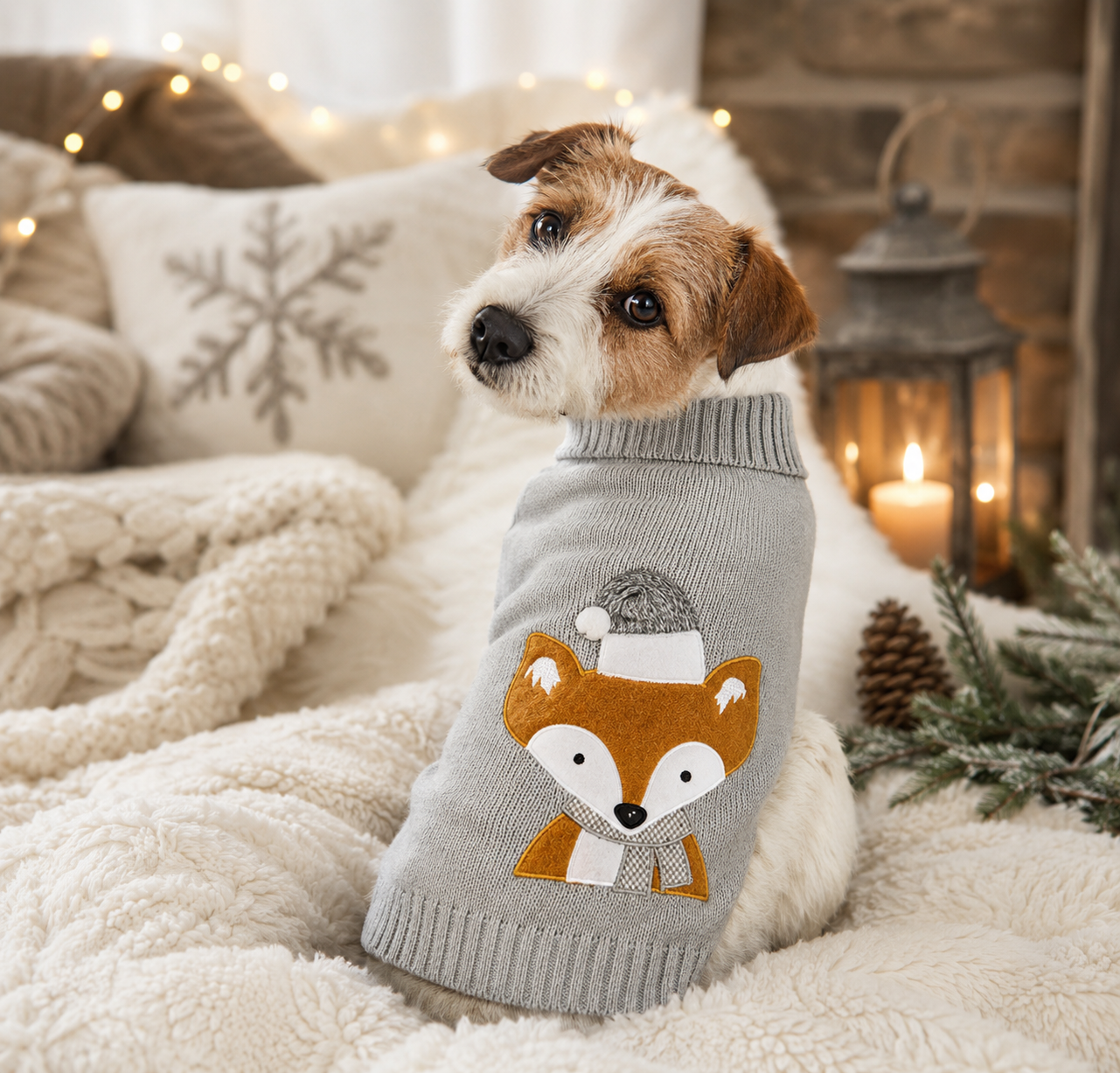 Super Soft & Warm Dog Christmas Jumper – Small 23cm