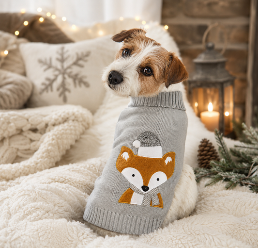Super Soft & Warm Dog Christmas Jumper – Small 23cm