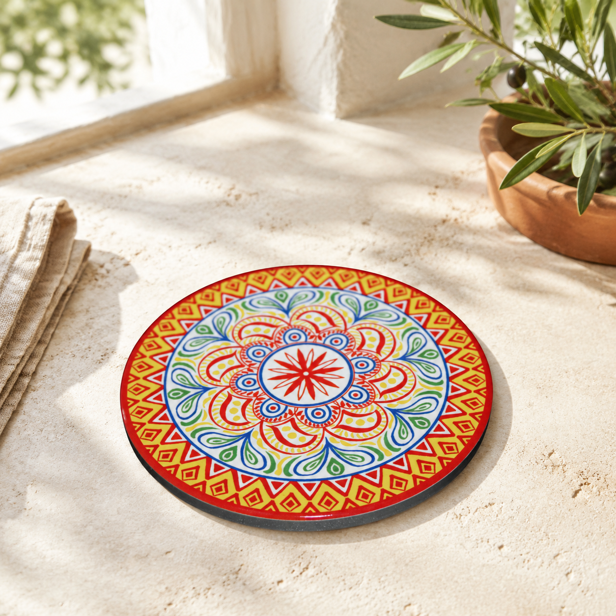 Ceramic Tuscany Coaster