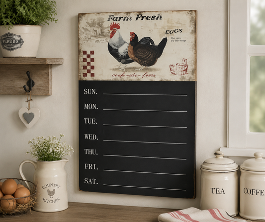 Rustic Farm Fresh Eggs Chicken Country Memo Board