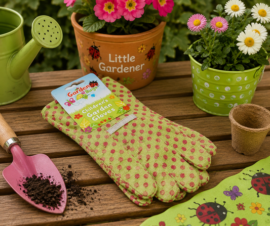 Garden Bugs Children's Kids Gardening Gloves