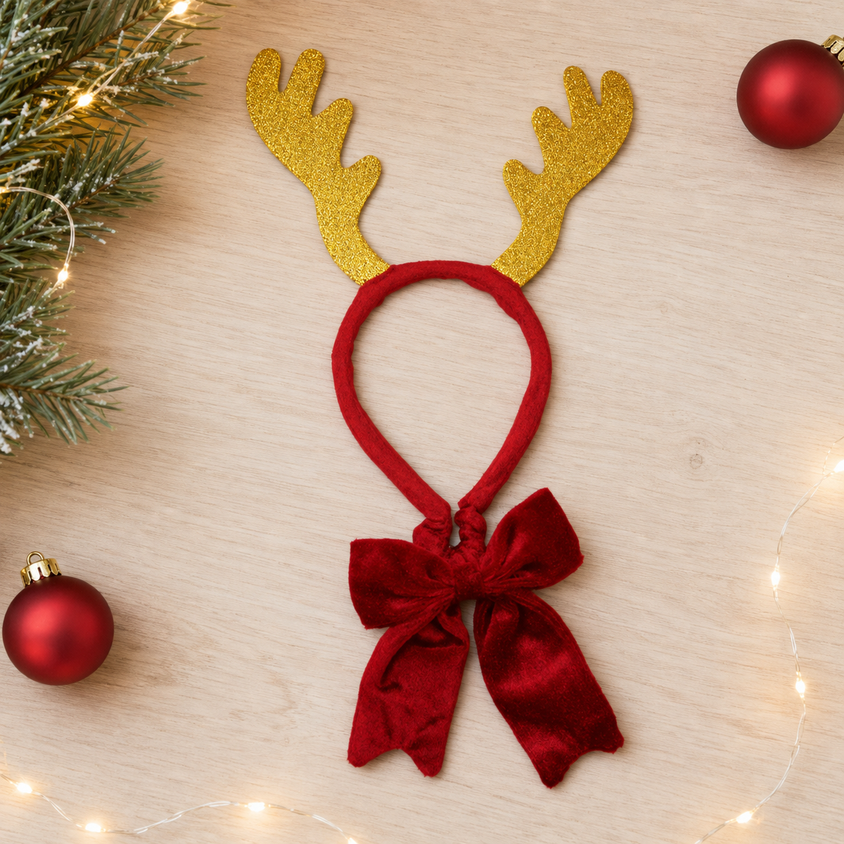Sparkly Dog Christmas Deer Antlers