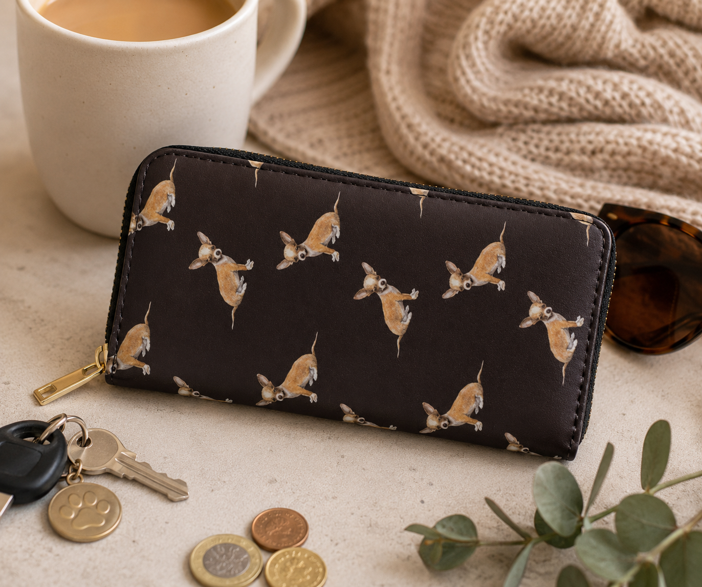 Black Chihuahua Dog Purse