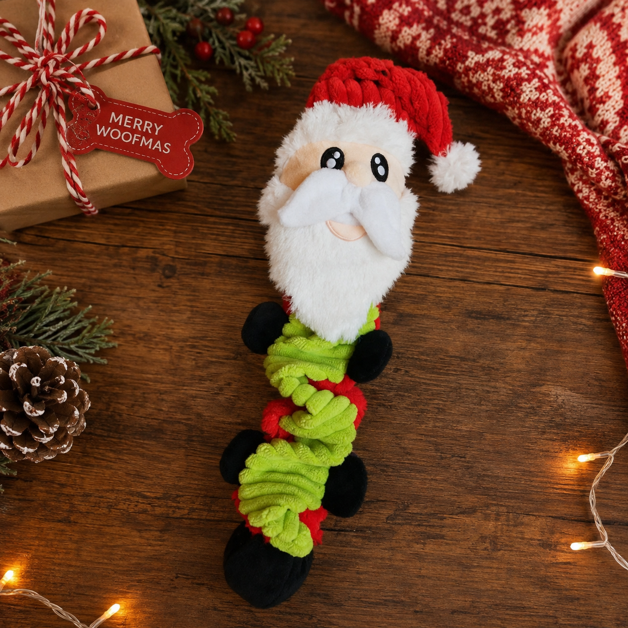 Bungee Balls Tug Toy Santa