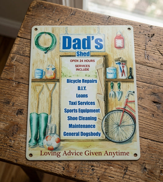 Vintage Retro Dads Shed Plaque Sign