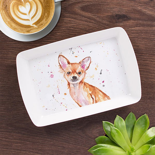 Mans Best Friend Chihuahua Small Melamine Tray