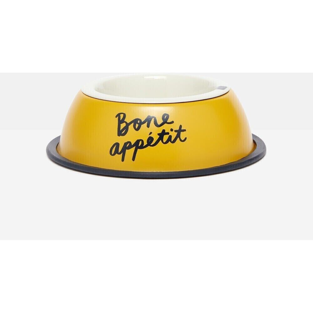Joules Dog Bone Appetit Non Slip Stainless Steel Dog Bowl
