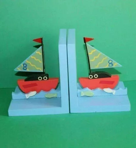 Sass & Belle Wooden Sailing Boats Bookends Ship Boat