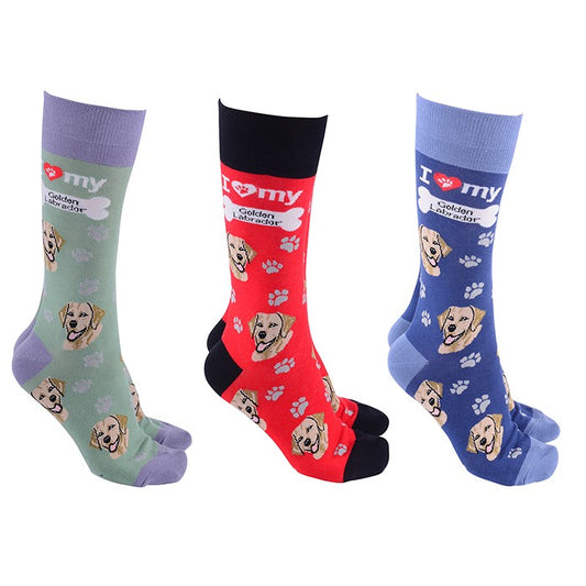 Sock Society Golden Labrador Dog Pattern Socks