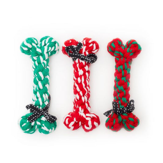 Holiday Rope Bone Toy