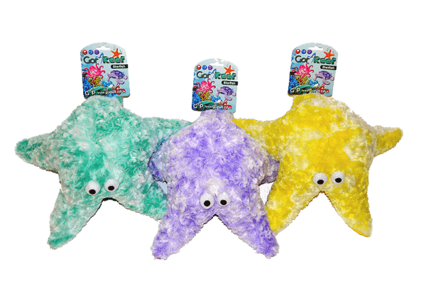 Yellow Baby Reef Starfish Dog Toy