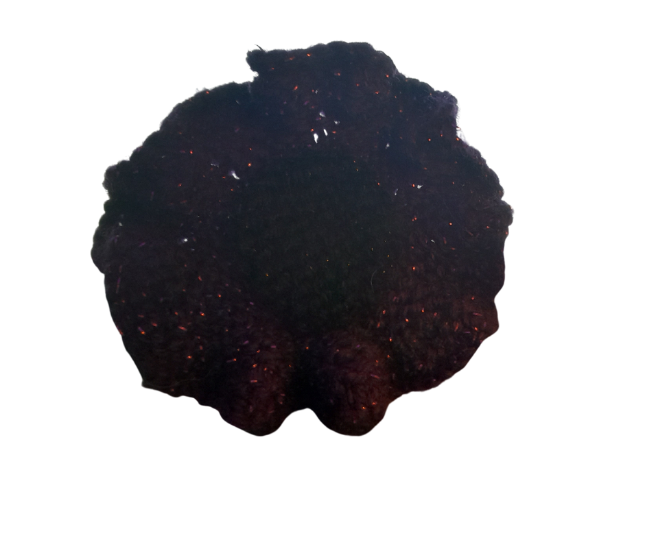 Knitted Purple Poppy Flower Brooch Style 5