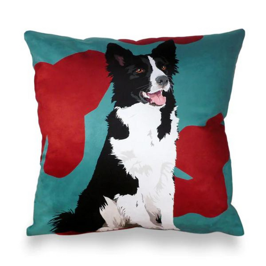 Border Collie Cushion Cover & Cushion