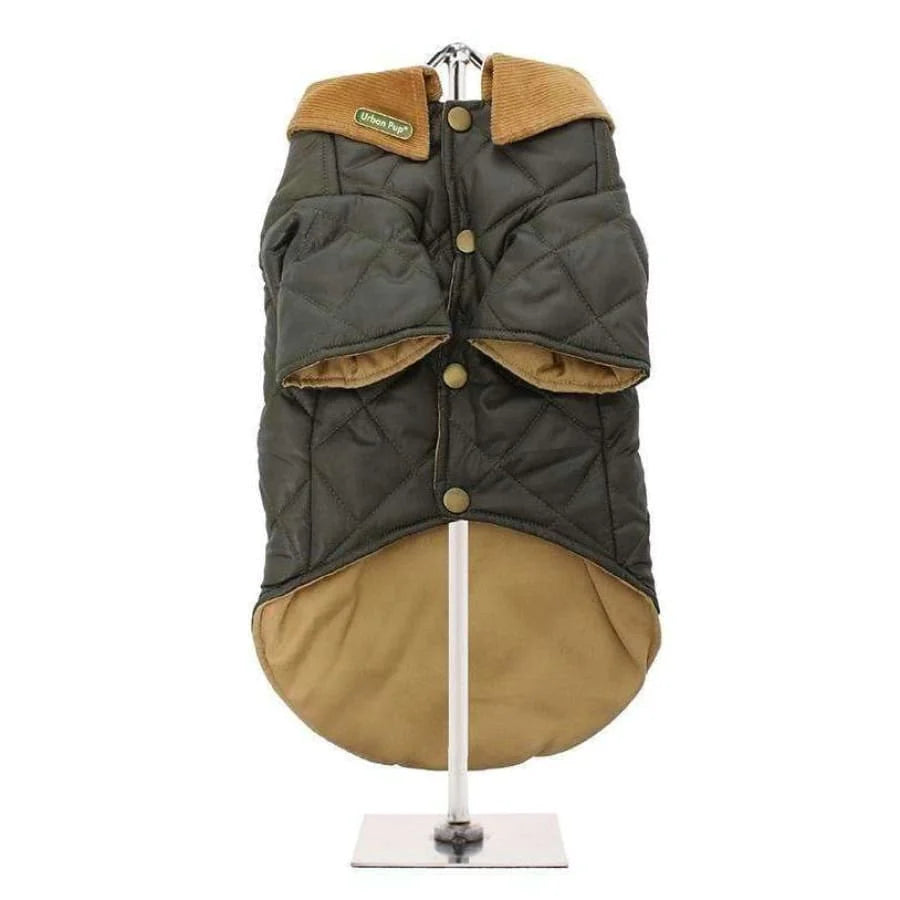 Forest Green Quilted Town & Country Dog Coat
