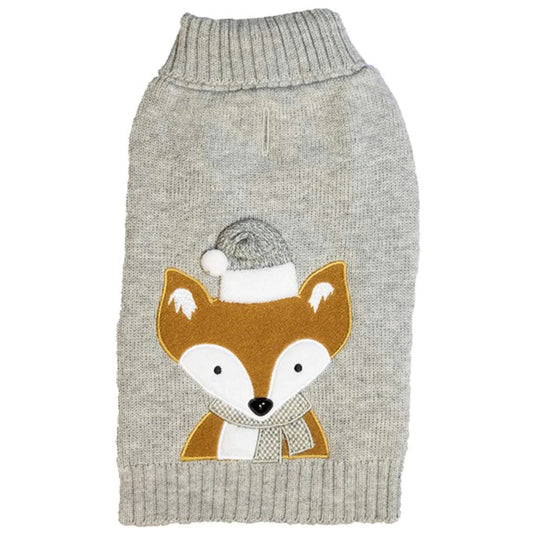 Festive Fox Dog Christmas Jumper Small