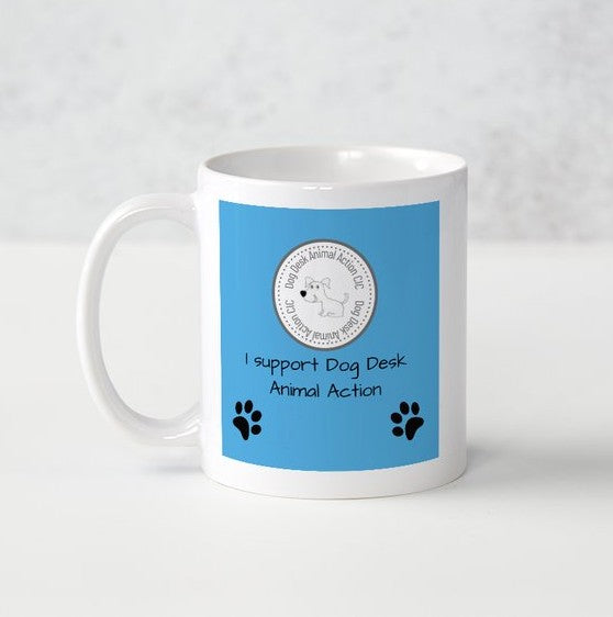 Dog Desk Animal Action Supporter Mug