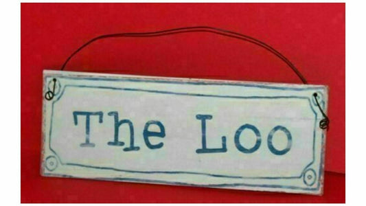 New French Country Chic Metal The Loo Toilet Sign