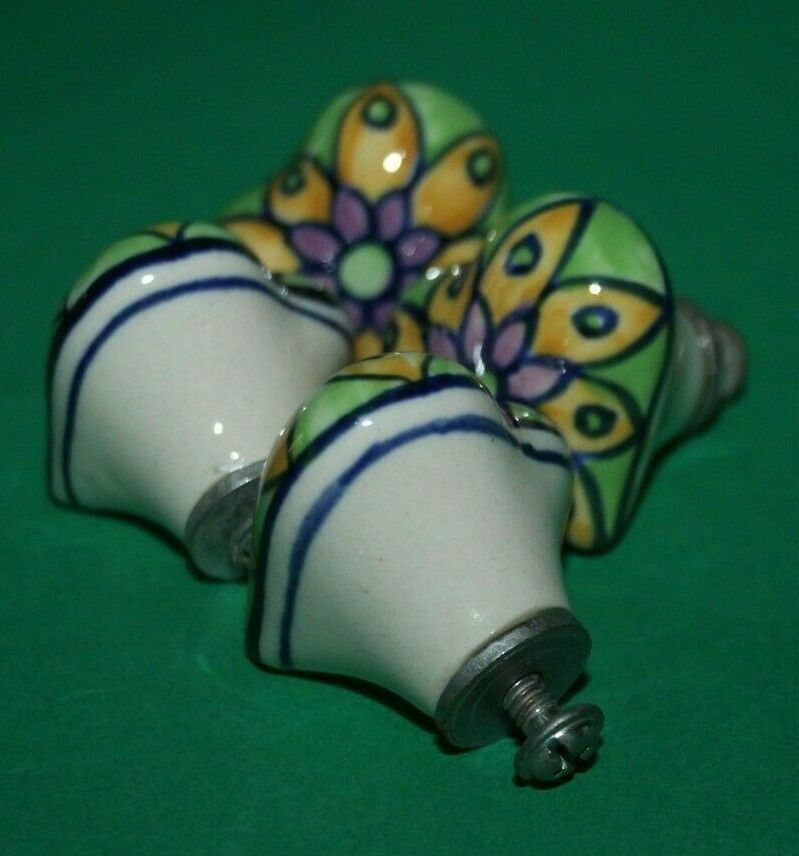 Fair Trade Hand Painted Ceramic Door / Drawer Knob