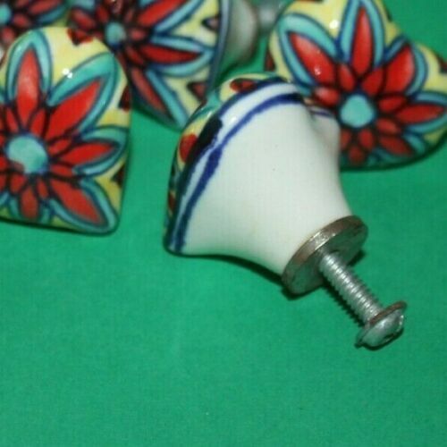 Fair Trade Hand Painted Ceramic Door / Drawer Knob