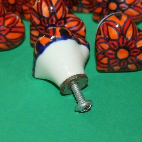 Fair Trade Hand Painted Ceramic Door / Drawer Knob
