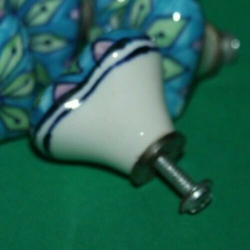 Fair Trade Hand Painted Ceramic Door / Drawer Knob