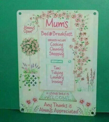 Vintage Retro Mums Bed & Breakfast Plaque Sign
