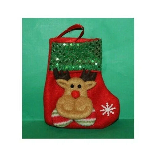 Small Christmas Xmas Stocking Reindeer