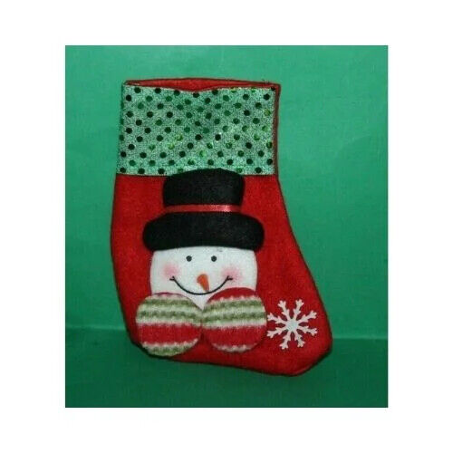 Small Christmas Xmas Stocking Snowman