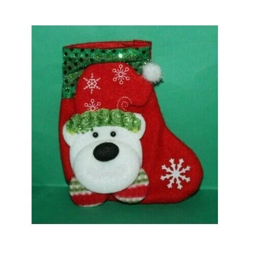 Small Christmas Xmas Stocking Polar Bear